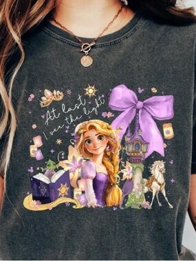Rapunzel at last I see the light Disney parks comfort colors T-shirt